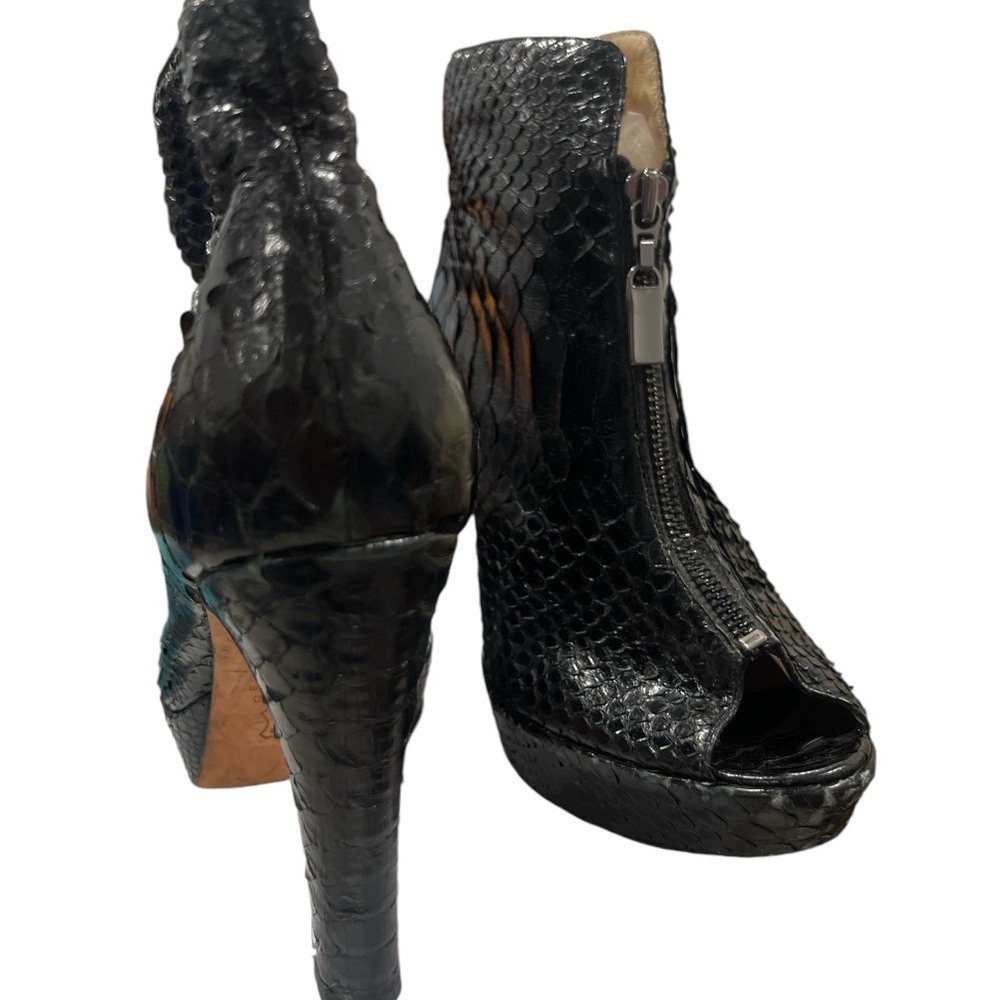 Alexandre Birman Python Open Toe Boots - image 6